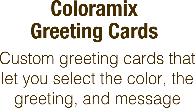 Coloramix Greeting Cards Text