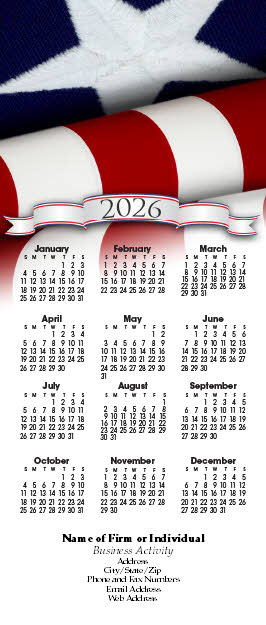 Patriotic Themed Calendar