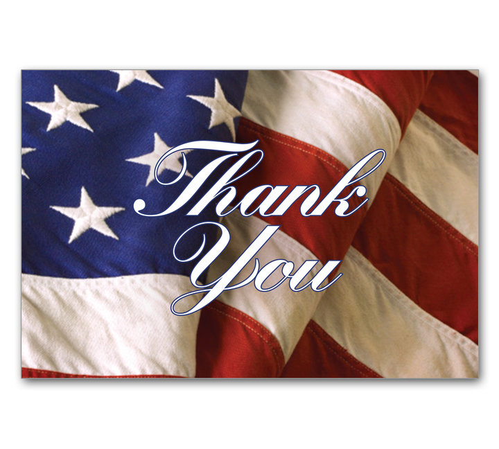 Patriotic Themed Thank You Cards
