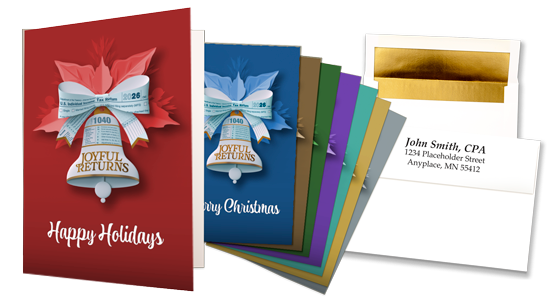 Holiday greeting cards for tax and accounting firms