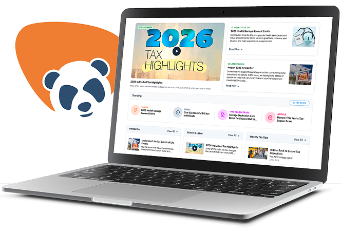 The Practice Panda content hub shown on a laptop